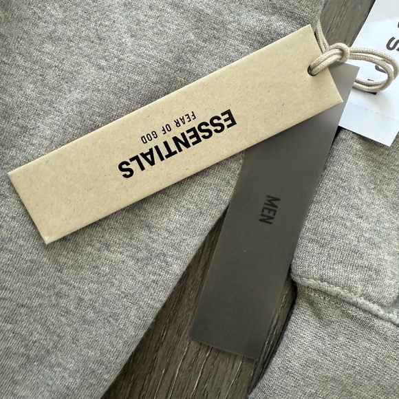 New Essentials Fear of God Hoodie Dark Oatmeal - Picture 3 of 5